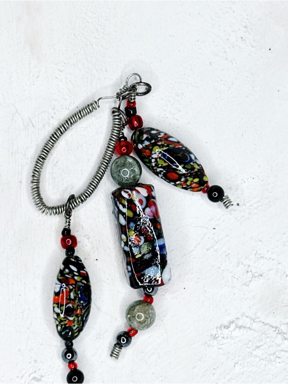 472u. Spring Art Glass Pendant